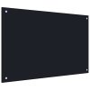 Kuchyňský panel černý 90 x 60 cm tvrzené sklo 249489