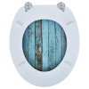 WC sedátka s víky 2 ks MDF staré dřevo 275913