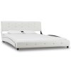 Postel s matrací bílá umělá kůže 140 x 200 cm 277571