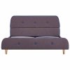 Rám postele bez matrace Taupe látka 135x190 cm 281118
