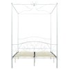 Rám postele s nebesy bílý kovový 140 x 200 cm 284471