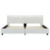 Rám postele bílý umělá kůže 160 x 200 cm 284874