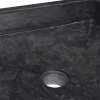 Umyvadlo černé 40 x 40 x 10 cm mramor 149169