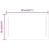 Koupelnové zrcadlo s LED osvětlením 50x30 cm 151723