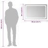 Koupelnové zrcadlo s LED osvětlením 90x60 cm 151790