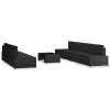 8dílná zahradní sedací souprava polyratan černá 3054579