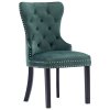 Jídelní židle 4 ks tmavě zelené samet 3055875
