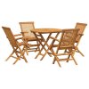 5dílný zahradní jídelní set masivní teakové dřevo 3059580