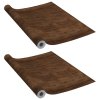 Samolepící tapety na nábytek 2 ks tmavý dub 500 x 90 cm PVC 3059648
