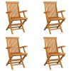 Skládací zahradní židle 4 ks masivní teak 3065528