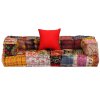 2místný modulární pouf patchwork textil 244987
