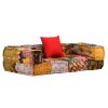 2místný modulární pouf patchwork textil 244987