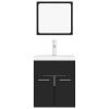 Set koupelnového nábytku černý dřevotříska 3071307