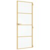 Interiérové dveře úzké zlaté 76x201,5 cm tvrzené sklo a hliník 155136