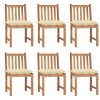 Zahradní židle 6 ks s poduškami masivní teak 3073132