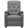 Elektrické polohovací křeslo šedé umělá kůže 3098867