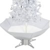Sněžící vánoční stromeček s deštníkovým stojanem bílý 170 cm 284336