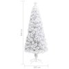 Vánoční stromek s LED osvětlením bílý 240 cm optické vlákno 328453