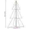 Vánoční stromek kužel 240 LED diod dovnitř i ven 118 x 180 cm 328581