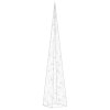 Akrylový dekorativní světelný LED kužel studený bílý 90 cm 328960