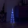 Akrylový dekorativní světelný LED kužel modrý 60 cm 329799