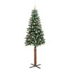 Úzký vánoční stromeček s 300 LED diodami Zelená 210 cm 3394916