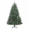 Umělý Skládací Vánoční Strom s stojanem Zelená 240 cm PVC a kov 3395511