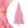 Vánoční stromeček s 300 LED diodami Růžová 240 cm PVC 3396453
