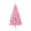 Umělý osvětlený vánoční stromeček Růžová 210 cm PVC 3397094