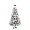 Umělý Skládací Vánoční Strom s stojanem Bílá 120 cm PE a PVC 3397466