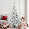 Umělý Skládací Vánoční Strom s stojanem Bílá 180 cm PE a PVC 3397486