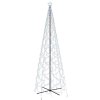 Vánoční stromek kužel 1400 studených bílých LED diod 160x500 cm 343510