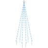 Vánoční stromek na stožár 108 modrých LED diod 180 cm 343520