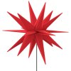 Svítící vánoční hvězda s hrotem a LED skládací červená 57 cm 356190