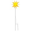 Svítící vánoční hvězda s hrotem a LED skládací žlutá 57 cm 356192