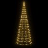 LED vánoční stromek na stožár 550 teplých bílých LED diod 300cm 358112