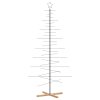 Kovový vánoční stromeček s dřevěnou základnou černý 210 cm 4018961
