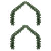 Vánoční girlanda 2 pcs Zelená 20 m PVC 42016691