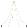 LED vánoční stromeček se zemními hroty Teplá bílá 182 cm kov 42018737