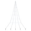LED vánoční stromeček se zemními hroty Studená bílá 306 cm kov 42018742