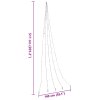 LED vánoční stromeček se zemními hroty Studená bílá 511 cm kov 42018746