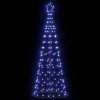 LED vánoční strom s 390 LED diodami Modrá 250 cm Železo 42018760