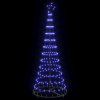 LED vánoční strom s stojanem Modrá 71 x 71 x 184.5 cm kov 42018781