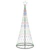 LED vánoční strom s stojanem Vícebarevný 100 x 100 x 250 cm kov 42018786