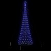LED vánoční strom s stojanem Modrá 138.5 x 138.5 x 399 cm kov 42018793