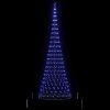 LED vánoční strom s stojanem Modrá 138.5 x 138.5 x 399 cm kov 42018793
