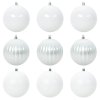 Vánoční baňková sada XL 9 pcs Bílá Plast 42018866