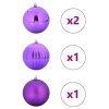 Vánoční baňková sada XXL 4 pcs Lila Plast 42018879