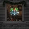 Vánoční zvonek s 144 LED diodami Vícebarevný 56 x 46 cm PVC 42018957