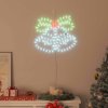 Vánoční zvonek s 144 LED diodami Vícebarevný 56 x 46 cm PVC 42018957